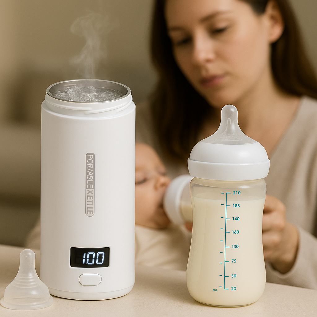 The 500ML Electric ZARTSEN Portable Kettle: Effortless Baby Bottle Warming for Parents On-the-Go