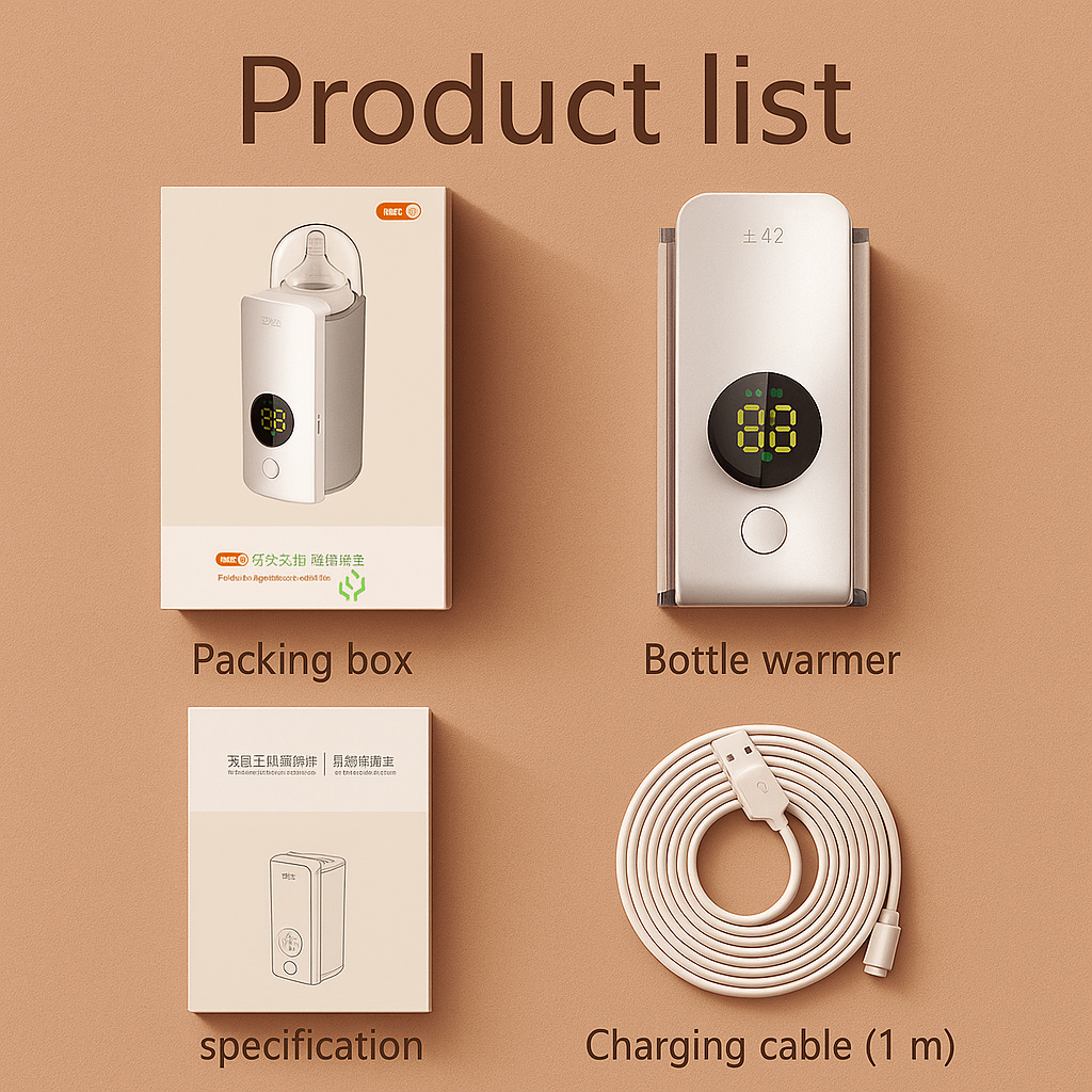 Cordless Portable Baby Bottle Warmer Convenient Travel Essential for Parents