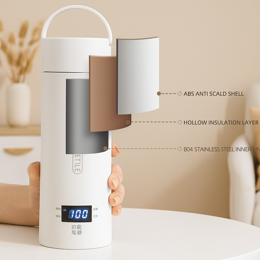 The 500ML Electric ZARTSEN Portable Kettle: Effortless Baby Bottle Warming for Parents On-the-Go