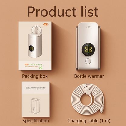 Cordless Portable Baby Bottle Warmer Convenient Travel Essential for Parents